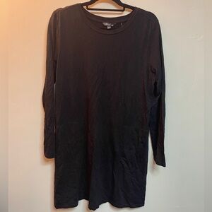 Toad&Co Elegant Black Tee Dress with pockets Size Large